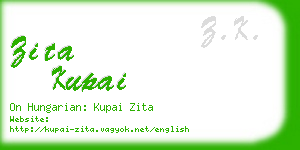 zita kupai business card